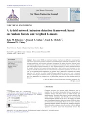 A hybrid network intrusion detection framework based on random forests and weighted k-means