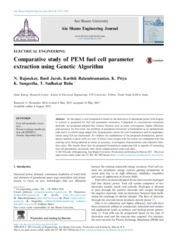 Comparative study of PEM fuel cell parameter extraction using genetic algorithm