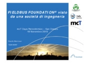 Fieldbus foundation visto da una società di ingegneria 