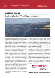 Martifer Solar. Il più affidabile EPC e O&M contractor