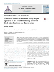 Numerical solution of Fredholm fuzzy integral equations of the second kind using hybrid of block-pulse functions