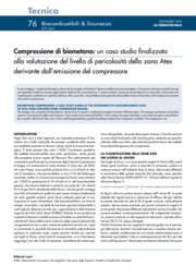 Compressione di biometano: un caso studio sulla valutazione del livello di pericolosità della zona Atex derivante dall
