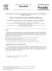 Theory of movement of the combined seeding unit