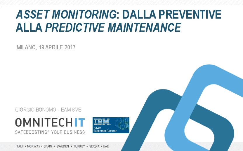 Asset Monitoring: dalla Preventive alla Predictive Maintenance 