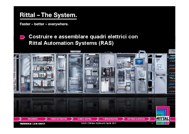 Costruire e assemblare quadri elettrici con Rittal Automation Systems