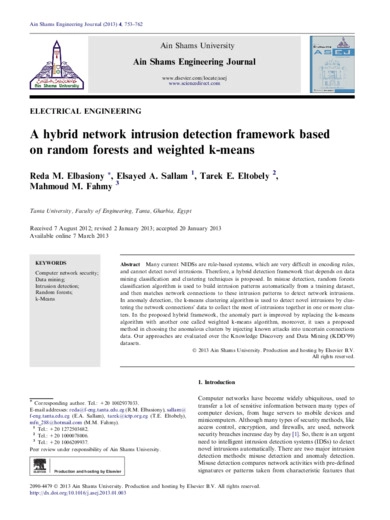A hybrid network intrusion detection framework based on random forests
