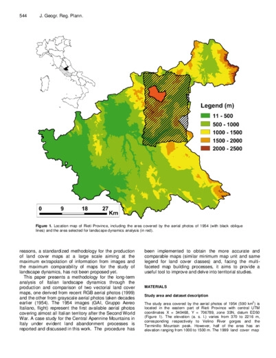 A methodology proposal for land cover change analysis using historical