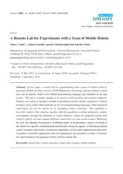 A remote lab for experiments with a team of mobile