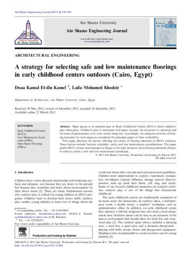 A strategy for selecting safe and low maintenance floorings in