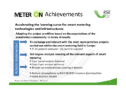 Accelerating the learning curve for smart metering technologies and infrastructures
