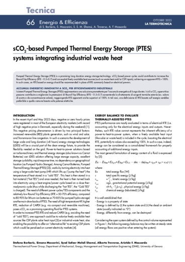 sCO2-based Pumped Thermal Energy Storage (PTES) systems integrating industrial waste heat