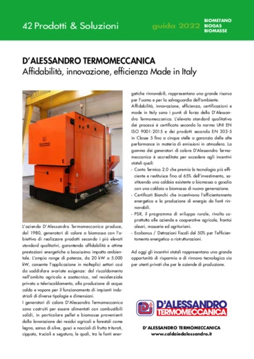Affidabilità, innovazione, efficienza Made in Italy