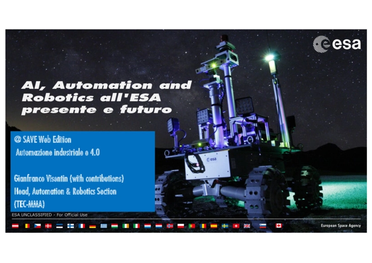 AI, Automation and Robotics all'ESA (European Space Agency), presente e futuro