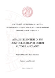 Analisi e sintesi di un controllore per robot  autobilancianti
