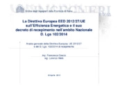 Analisi generale della Direttiva Europea UE 2012/27 e del D.