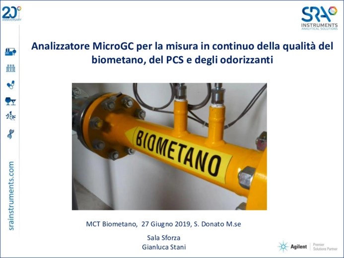 Analizzatore MicroGC per la misura in continuo della qualità del biometano, del PCS e degli odorizzanti