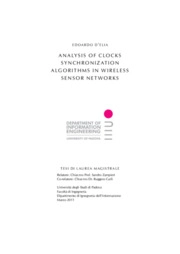 Analysis of clocks synchronization algorithms in wireless sensor networks