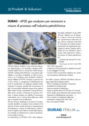 Analisi gas, Controllo di Processo, Petrolchimico