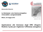 Applicazione alle biomasse degli ORC per migliorare lefficienza energetica