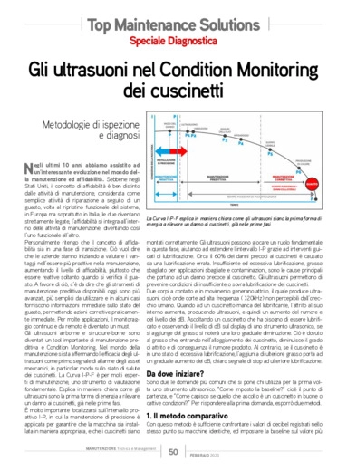 Articolo: Gli ultrasuoni nel Condition Monitoring dei cuscinetti