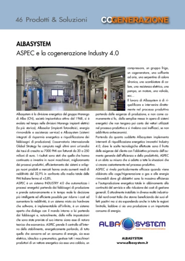 ASPEC e la cogenerazione Industry 4.0