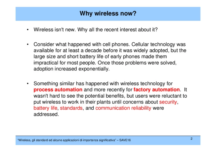 Aspetti normativi e applicativi delle tecnologie wireless