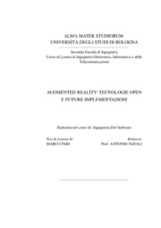 Augmented reality: tecnologie open e future implementazioni