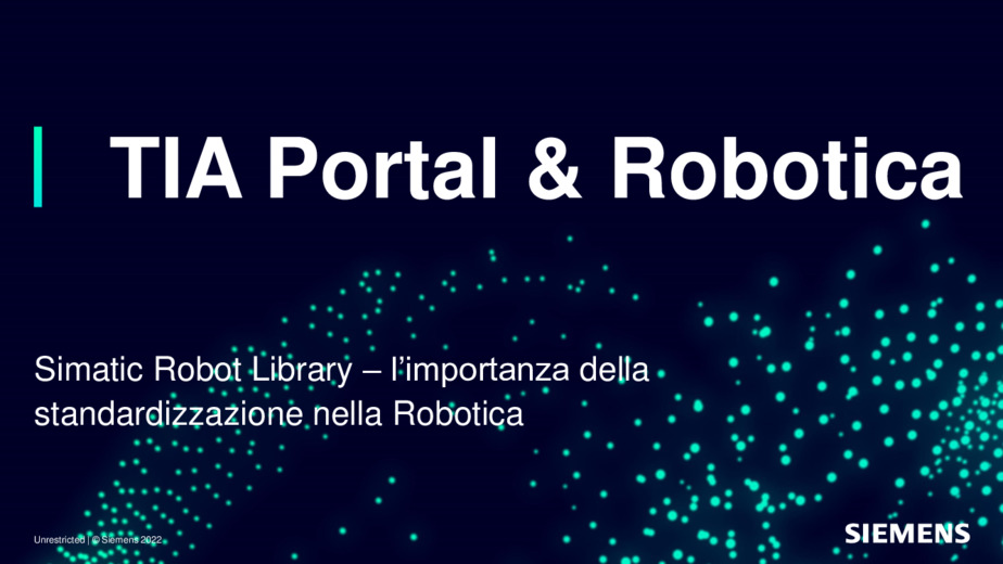 Totally Integrated Automation e SIMATIC Robot Library