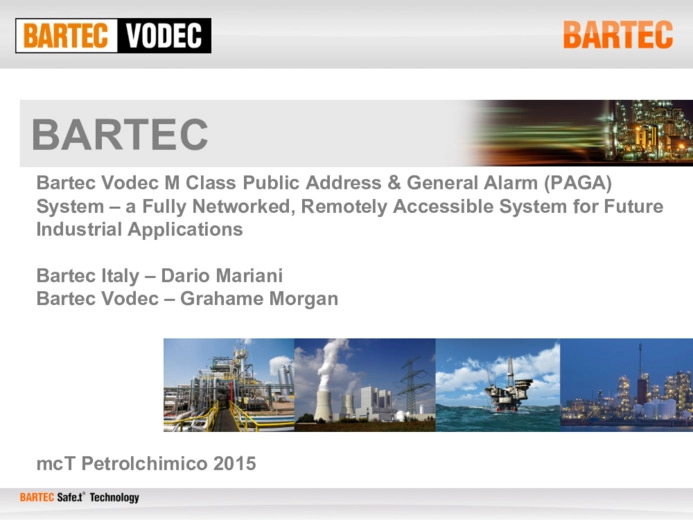 Bartec Vodec M Class Public Address & General Alarm (PAGA)