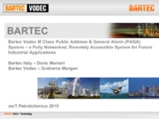 Bartec Vodec M Class Public Address & General Alarm (PAGA)