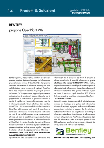 BENTLEY<br>propone OpenPlant V8i