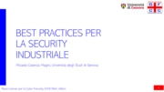 Best practices per la security industriale