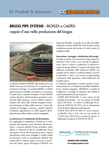 BIOFLEX e CALPEX: coppia d’assi nella produzione del biogas