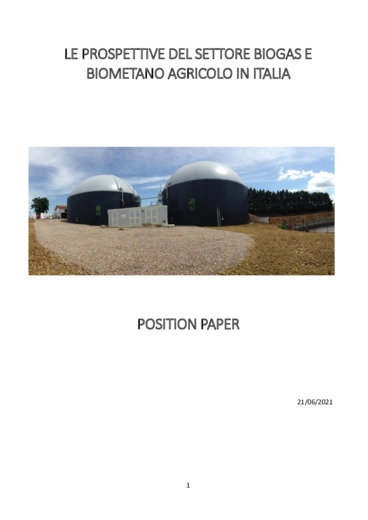 Biogas e biometano agricolo, Consorzio Italiano Biogas, Consorzio Monviso Agroenergia e Fiper presentano Position Paper