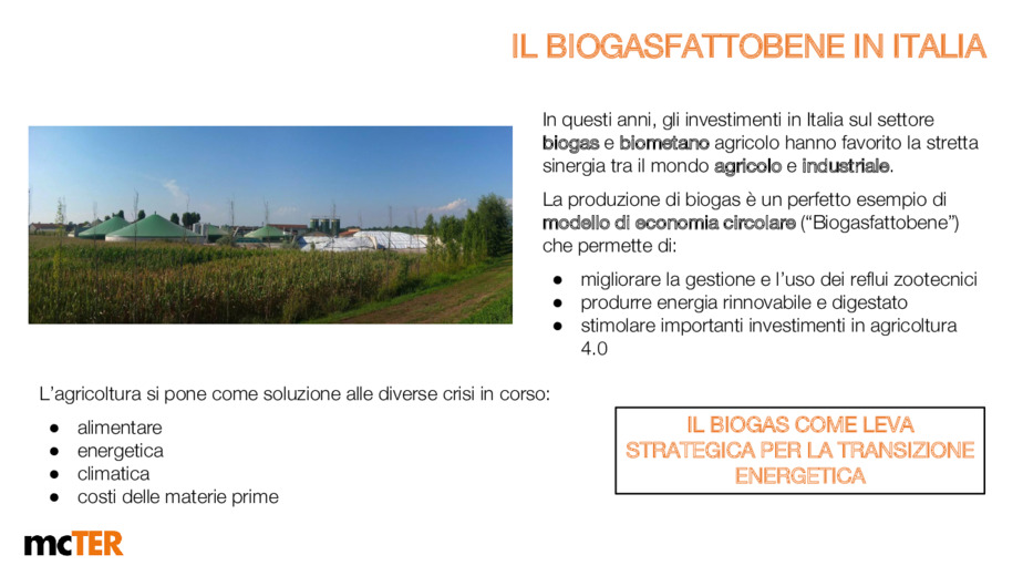 Obiettivi 2030: prospettive e azioni per lo sviluppo del biogas e biometano agricolo