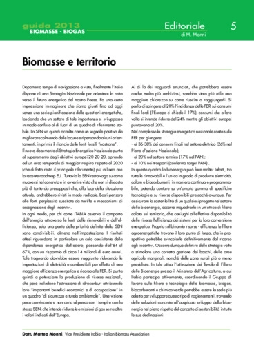 Biomasse e territorio