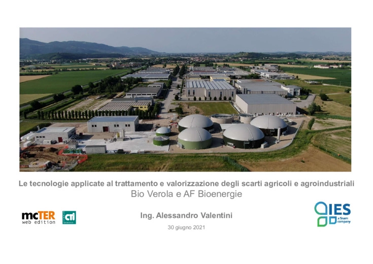 Biogas e biometano da scarti agricoli e agroindustriali