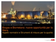 Biometano: aspetti normativi e strumentazione per la misura della qualità