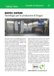Biotec Sistemi. Tecnologia per la produzione di biogas
