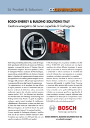 BOSCH ENERGY & BUILDING SOLUTIONS ITALY. Gestione energetica del nuovo