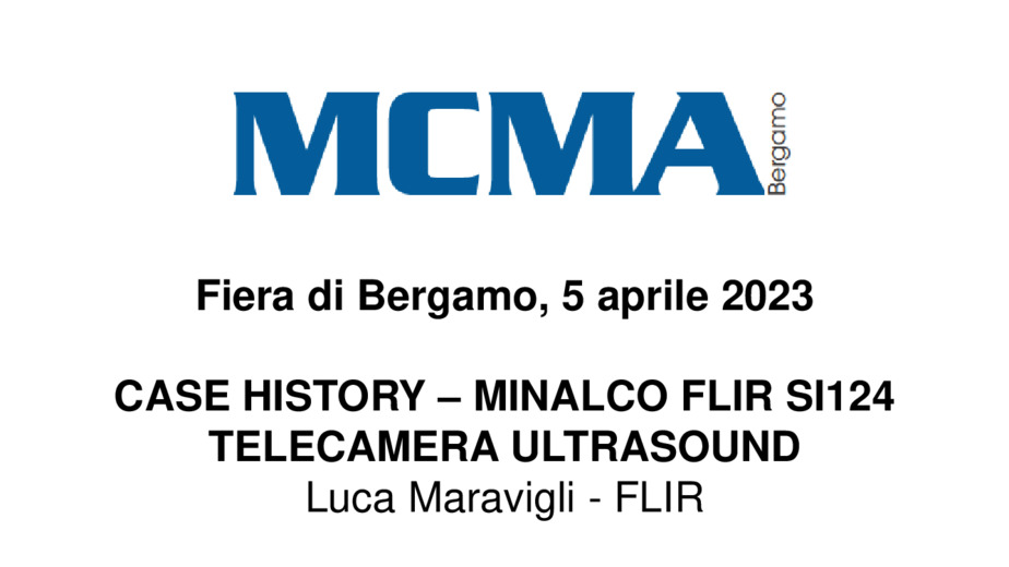 Case History Minalco - FLIR Si124 ultrasound camera