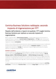 Centrica Business Solutions raddoppia: secondo impianto di trigenerazione per FITT 