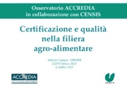 Certificazione e qualità nella filiera agro-alimentare