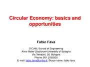 Circular Economy: basics and opportunities