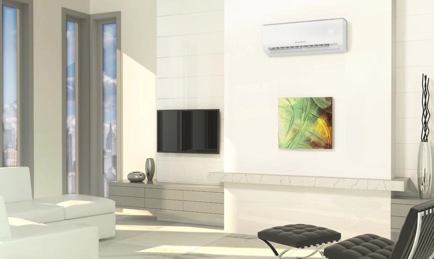 Climatizzatore Nevis ottimizza i consumi, dal design innovativo, auto-pulente, con filtro anti odore e aroma therapy