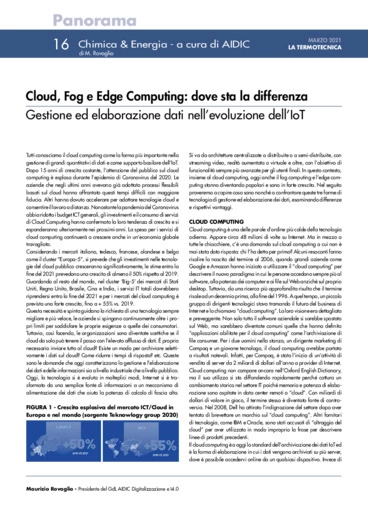 Cloud, Fog e Edge Computing: dove sta la differenza. Gestione ed elaborazione dati nell'evoluzione dell'IoT
