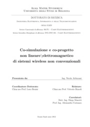Co-simulazione e co-progetto non lineare/elettromagnetico di sistemi wireless non convenzionali