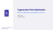 Cogeneration Plant Optimisation Net-zero strategies and transition scenario