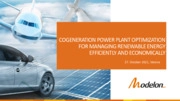 Cogeneration Power Plant Optimization for managing renewable energy efficiently and