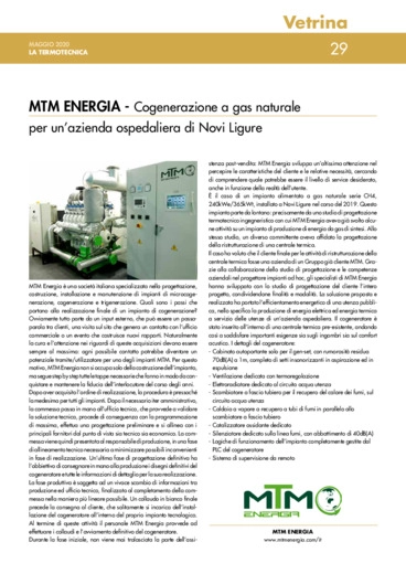 Cogenerazione a gas naturale per un'azienda ospedaliera di Novi Ligure